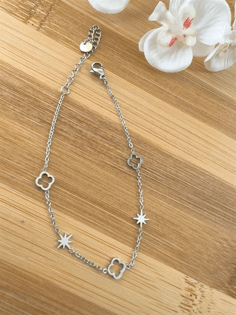Bracelet trèfle étoile