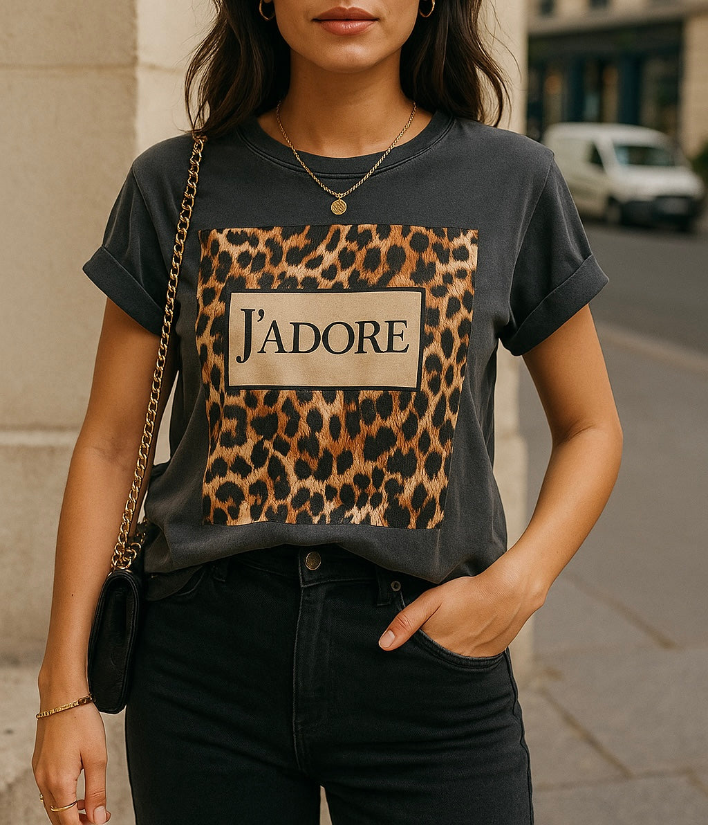 T-shirt léopard